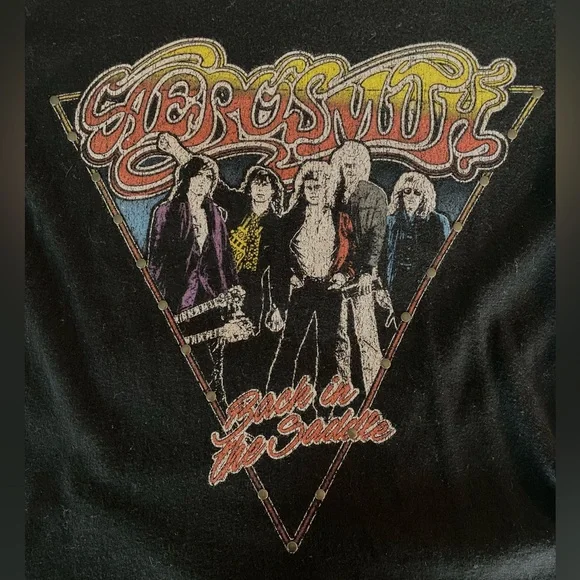 American Eagle Black Aerosmith Graphic Tee - XS - Picture 2 of 4